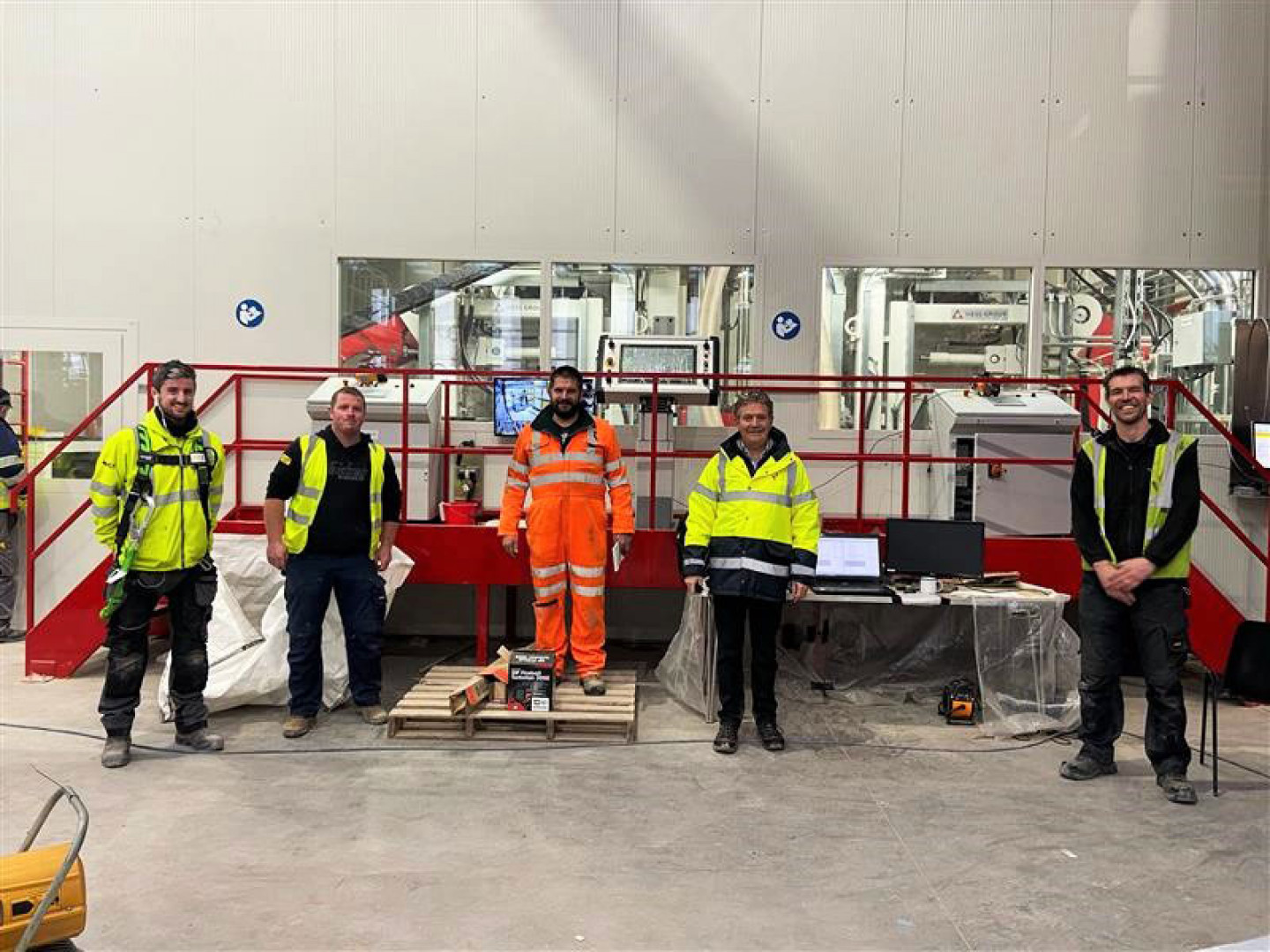 Tobermore team run initial tests on new machinery with German Engineers